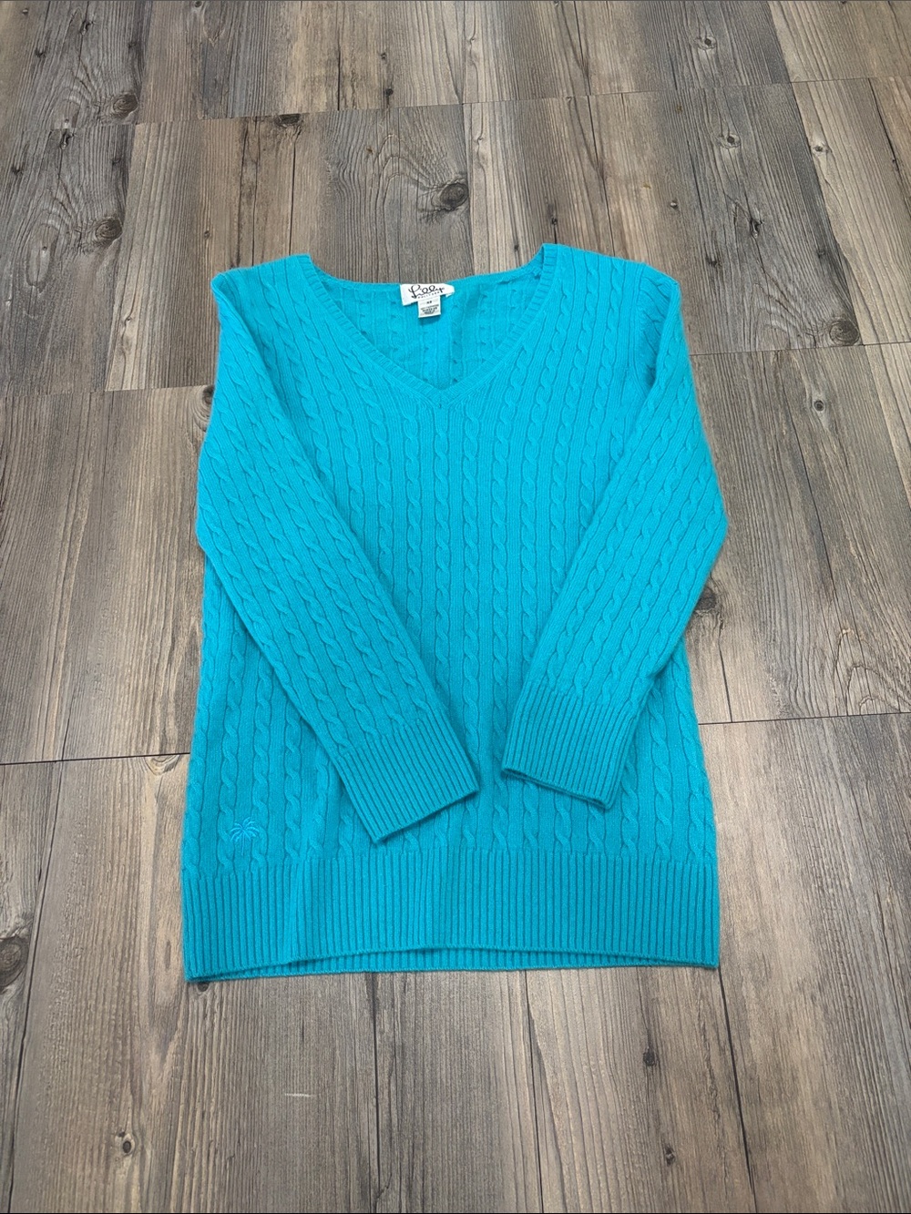 Lilly Pulitzer Women's Cable V-Neck Sweater - Turquoise